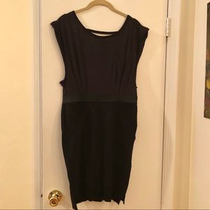 Free People black t-shirt top, backless dress, L